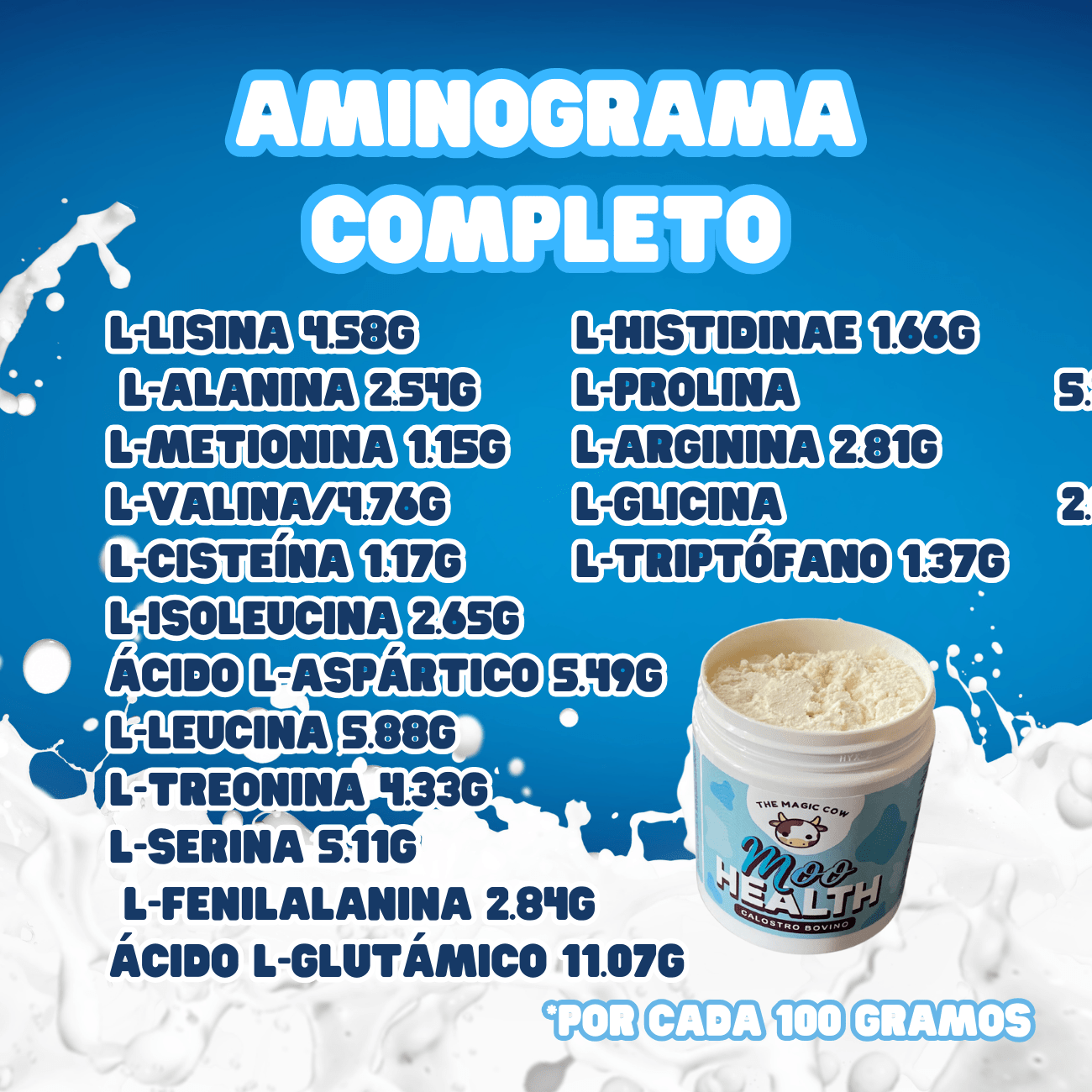 Calostro Bovino en polvo 100% natural de Vaca de Pasto - The Magic Cow