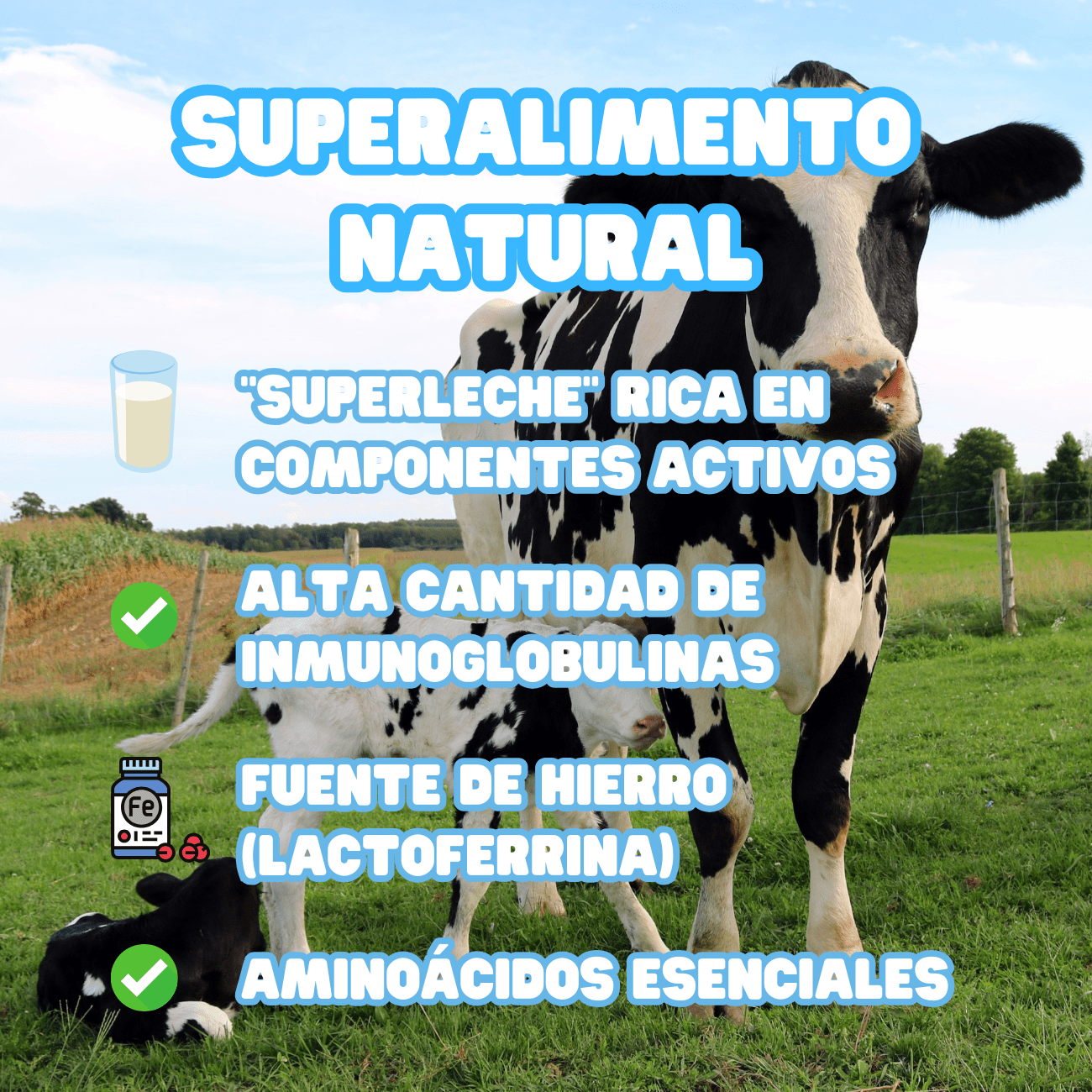 Calostro Bovino en polvo 100% natural de Vaca de Pasto - The Magic Cow